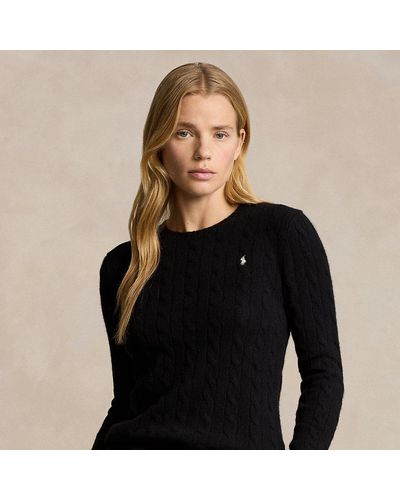 Ralph Lauren Cable-knit Wool-cashmere Sweater - Black
