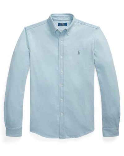 Polo Ralph Lauren Piqué-Hemd mit Indigofärbung - Blau