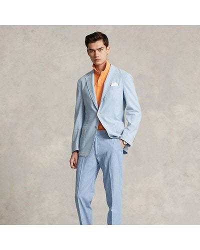 Ralph Lauren Chambray Suit Trouser - Blue