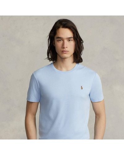 Polo Ralph Lauren Camiseta De Algodón Custom Slim Fit - Azul