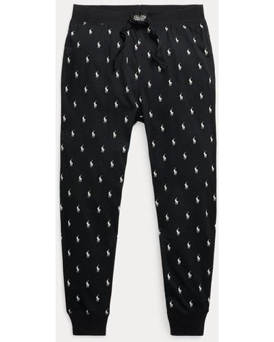 Polo Ralph Lauren Katoenen Jersey Pyjamabroek Met Pony - Zwart