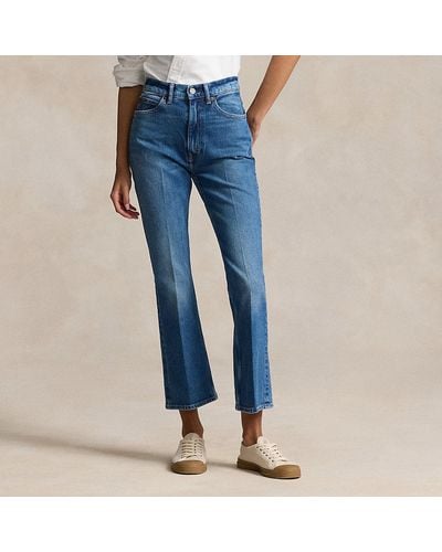 Polo Ralph Lauren Gecropte Flare Jeans - Blauw