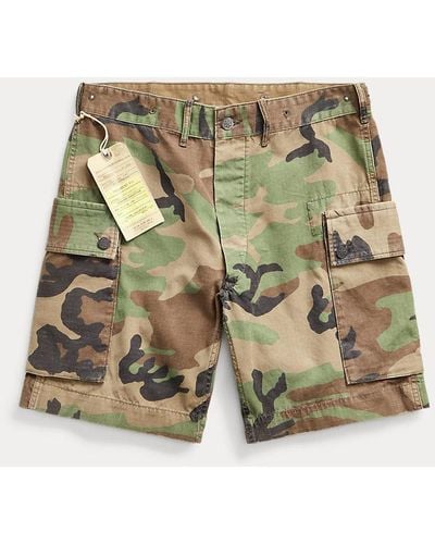RRL Camouflage-Cargo-Shorts aus Ripstop - Grün