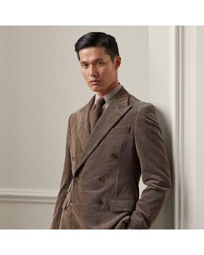 Ralph Lauren Purple Label Kent Hand-tailored Corduroy Suit Jacket - Brown