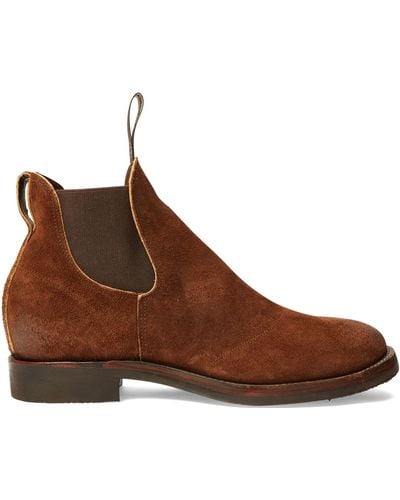 RRL Suede Chelsea Boot - Brown
