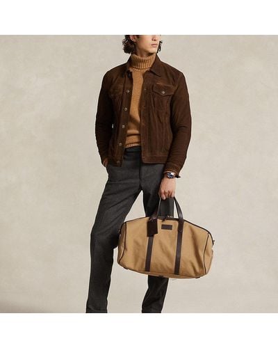 Polo Ralph Lauren Leather-trim Canvas Duffel - Brown