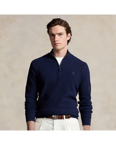 Polo Ralph Lauren Performance Quarter-zip Sweater - Blue
