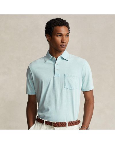 Polo Ralph Lauren Classic Fit Katoen-linnen Polo Shirt - Blauw