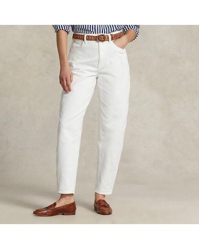 Polo Ralph Lauren Geschwungene, konisch zulaufende Jeans - Weiß