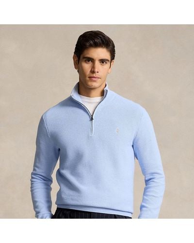 Polo Ralph Lauren Pullover mit Viertelreißverschluss - Blau