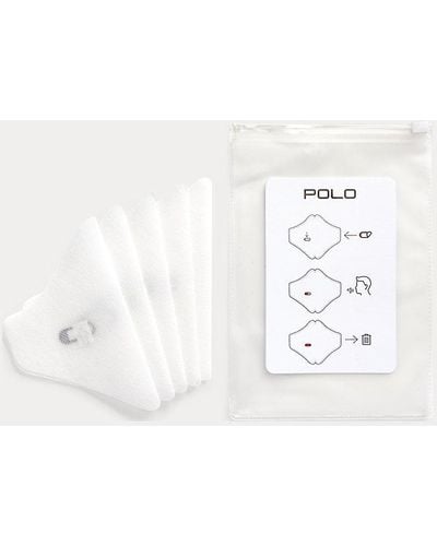 Polo Ralph Lauren Cinque filtri per mascherina Polo - Bianco