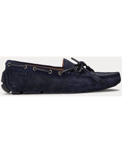 Polo Ralph Lauren Anders Suède Mocassin Met Kwastje - Blauw