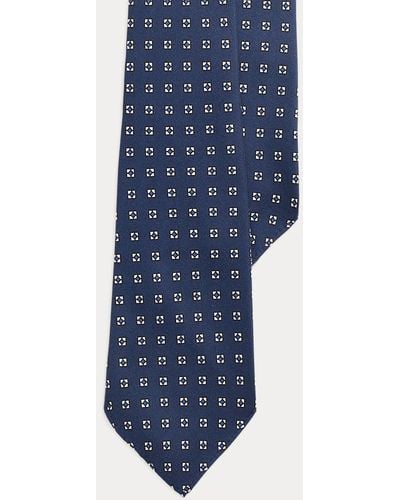 Polo Ralph Lauren Seidentwill-Krawatte in Vintage-Optik - Blau