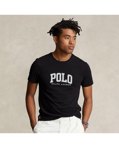 Ralph Lauren Camiseta de punto jersey con logotipo - Negro