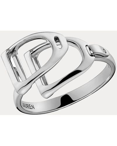 Ralph Lauren Sterling Zilveren Dubbele Stirrup-ring - Metallic