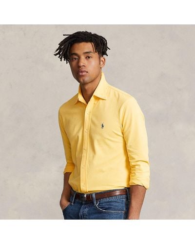 Chemise en coton piqué Polo Ralph Lauren pour homme en coloris Jaune | Lyst