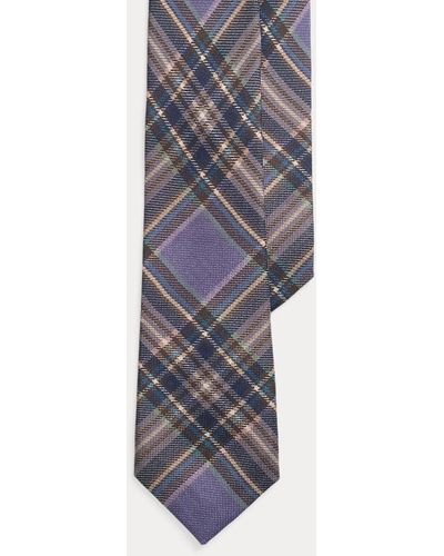 Ralph Lauren Purple Label Cravatta scozzese in cashmere e seta - Viola