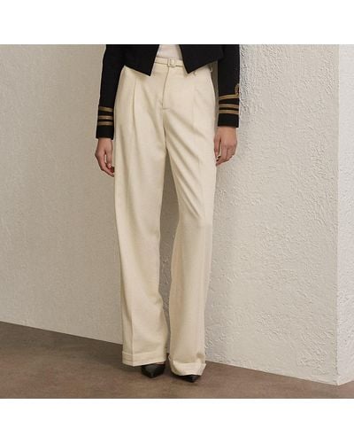 Ralph Lauren Collection Acklie Wool Gabardine Trouser - Natural