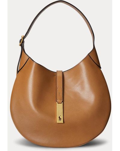 Polo Ralph Lauren Polo Id Medium Leather Shoulder Bag - Multicolour