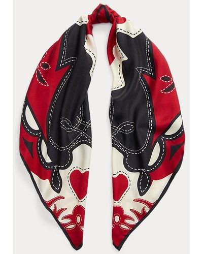 Écharpes et foulards Rouge Polo Ralph Lauren pour femme | Lyst