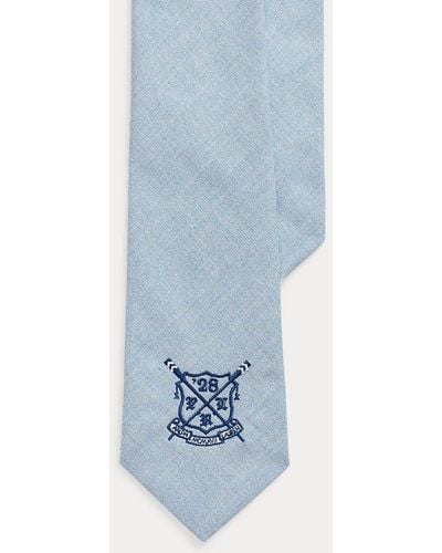 Polo Ralph Lauren Cravatta Oxford con stemma canottaggio - Blu