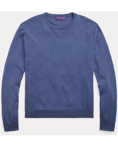 Ralph Lauren Purple Label Jersey de algodón con cuello redondo - Azul