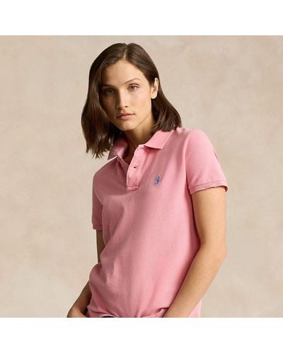 Polo Ralph Lauren Classic-Fit Poloshirt aus Piqué - Pink