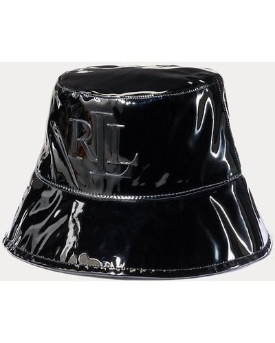 Lauren by Ralph Lauren Water-resistant Faux-leather Bucket Hat - Black