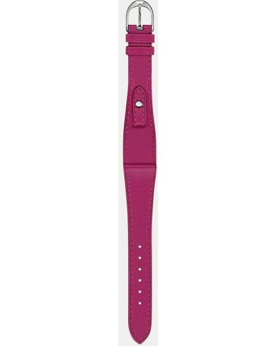 Ralph Lauren Kleine Kalfsleren Stirrup-horlogeband - Roze