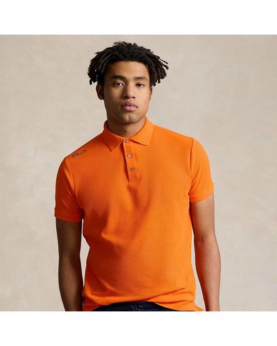 RLX Ralph Lauren Custom Slim Fit Clarus Polo-shirt - Oranje