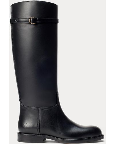 Polo Ralph Lauren Leather Riding Boot - Black