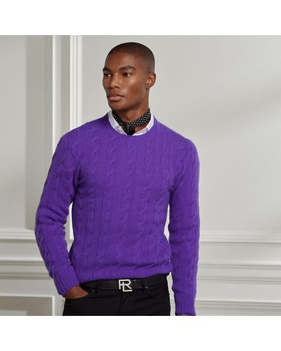 Ralph Lauren Purple Label Ralph Lauren Cable-knit Cashmere Sweater - Purple