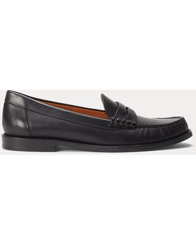 Polo Ralph Lauren Mocassins penny loafer en vachette - Noir