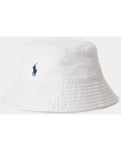 Polo Ralph Lauren Sombrero de pescador de lino - Blanco