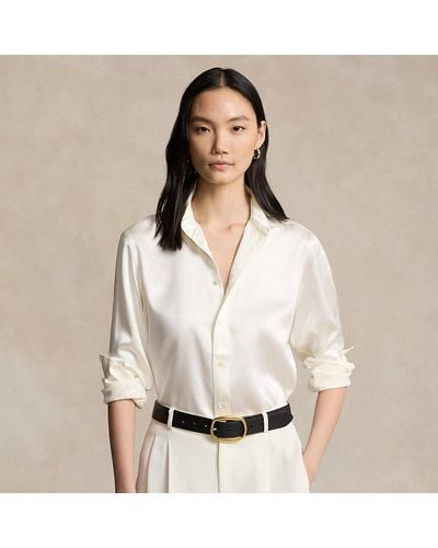 Polo Ralph Lauren Classic Fit Silk Shirt - Gray