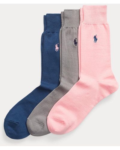 Polo Ralph Lauren Tre paia di calze lunghe in misto cotone - Blu