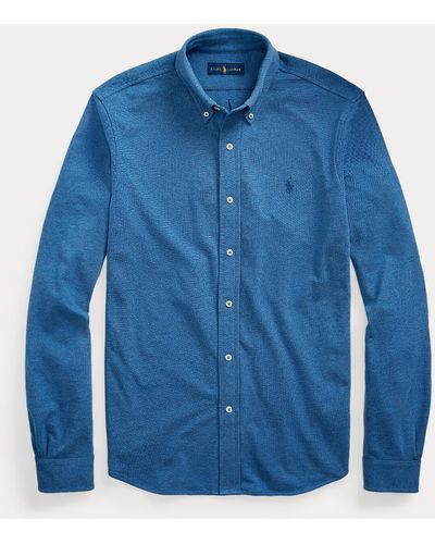 Polo Ralph Lauren Camisa de piqué ultraligera - Azul