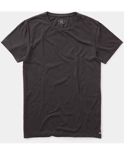 RRL Rundhals-T-Shirt aus Jersey - Schwarz