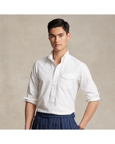 Ralph Lauren Custom Fit Oxford Popover Shirt - White