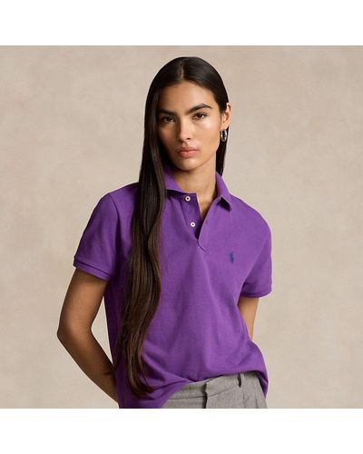 Ralph Lauren Classic Fit Mesh Polo Shirt - Purple