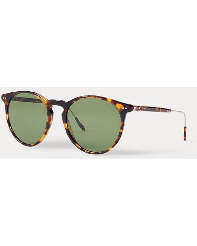 Ralph Lauren Klassische Panto-Sonnenbrille - Grün