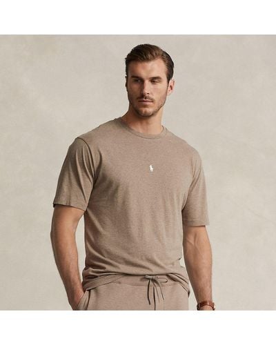 Ralph Lauren Große Größen - Rundhals-T-Shirt aus Jersey - Braun