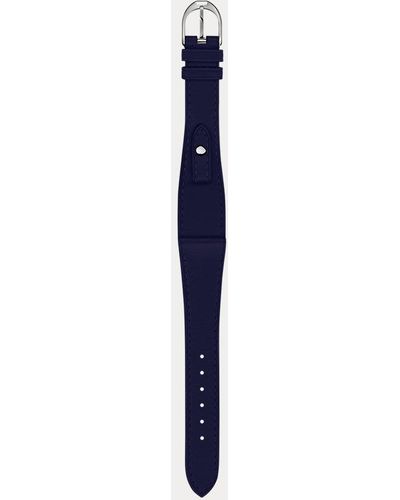 Ralph Lauren Kleine Kalfsleren Stirrup-horlogeband - Blauw