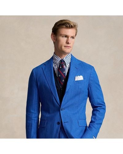 Ralph Lauren Polo Soft Tailored Linen Sport Coat - Blue