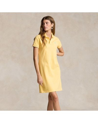 Polo Ralph Lauren Cotton Mesh Polo Dress - Yellow