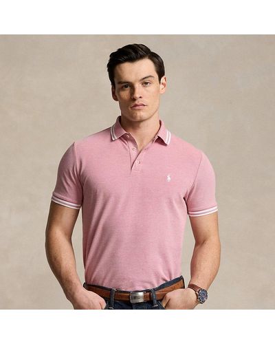 Ralph Lauren Custom Slim Fit Stretch Mesh Polo Shirt - Pink