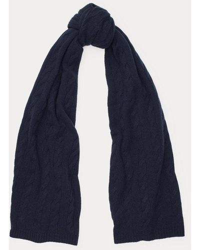 Ralph Lauren Collection Sciarpa in cashmere a trecce - Blu