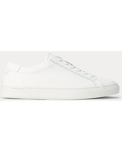 Ralph Lauren Sneaker Jermain in pelle - Bianco