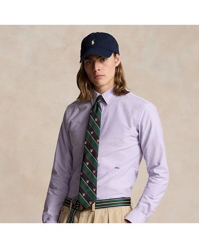 Polo Ralph Lauren Custom Fit Monogram Oxford Shirt - Purple