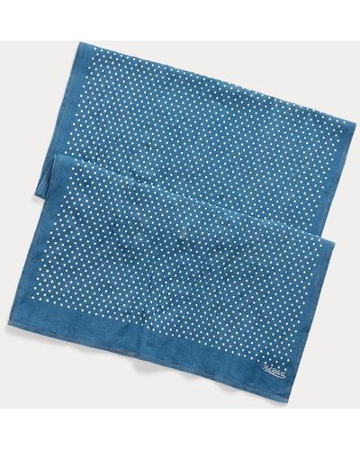 Polo Ralph Lauren Polka-dot Cotton Scarf - Blue